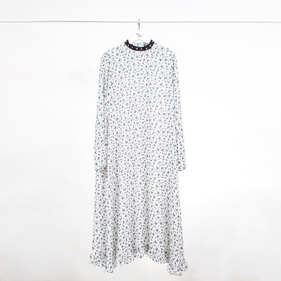 Reclaimed Vintage Maxi Dress with Studded Neck Tri - Picture 1 of 3